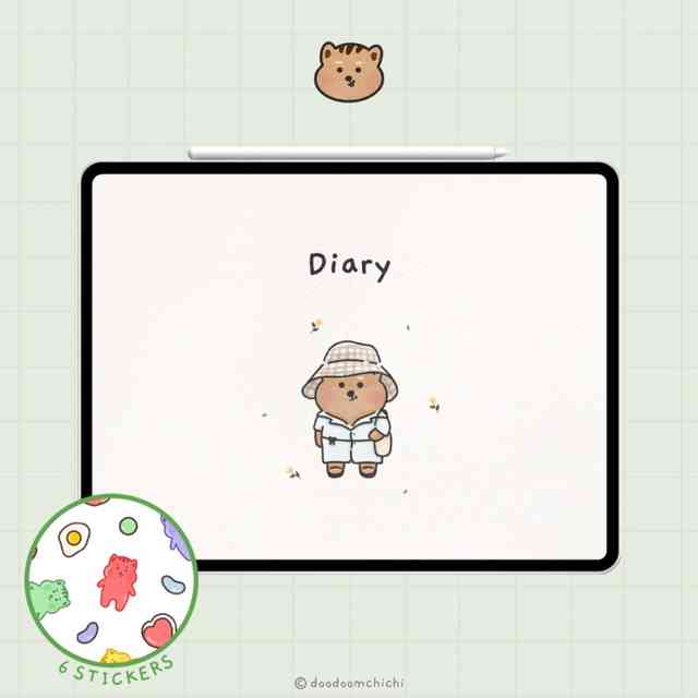 Hyperlinked paper texture diary planner | undated ver.-doodoomchichi-category-item-thumbnail