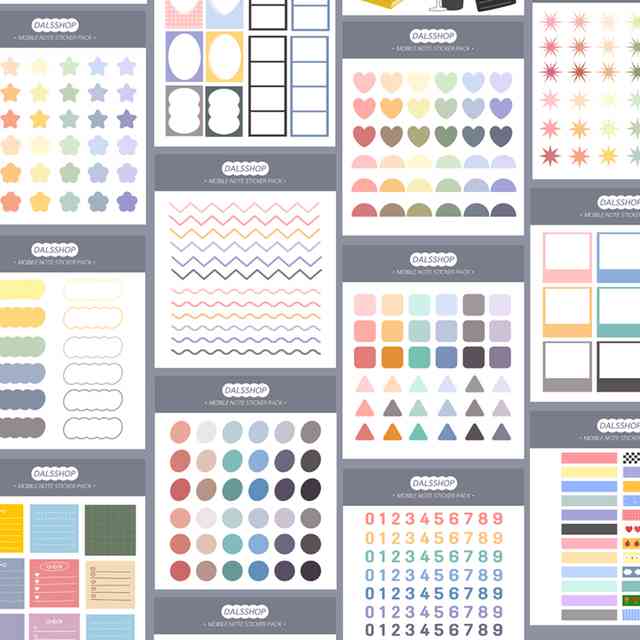 Basic decoration sticker pack of 37 types-dalsshop-category-item-thumbnail